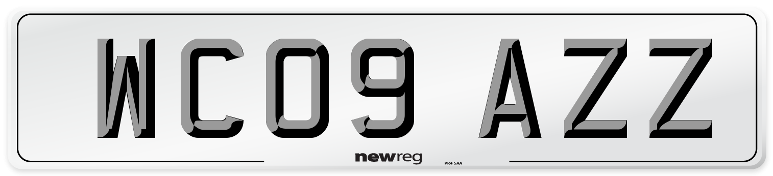 WC09 AZZ Number Plate from New Reg